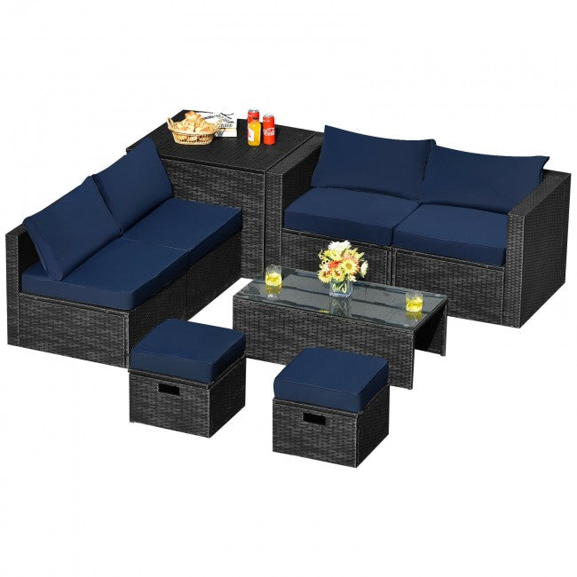 Rattan corner sofa with storage online box