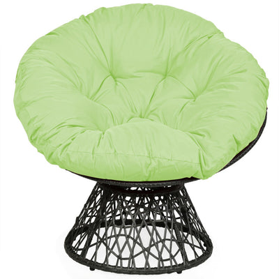 Rattan Papasan Chair Ergonomic 360-Degree Swivel with Soft Cushion