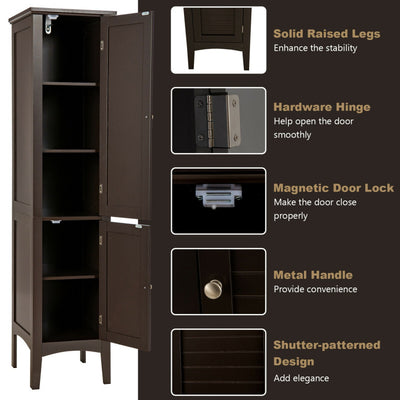 Freestanding Bathroom Storage Cabinet for Kitchen and Living Room