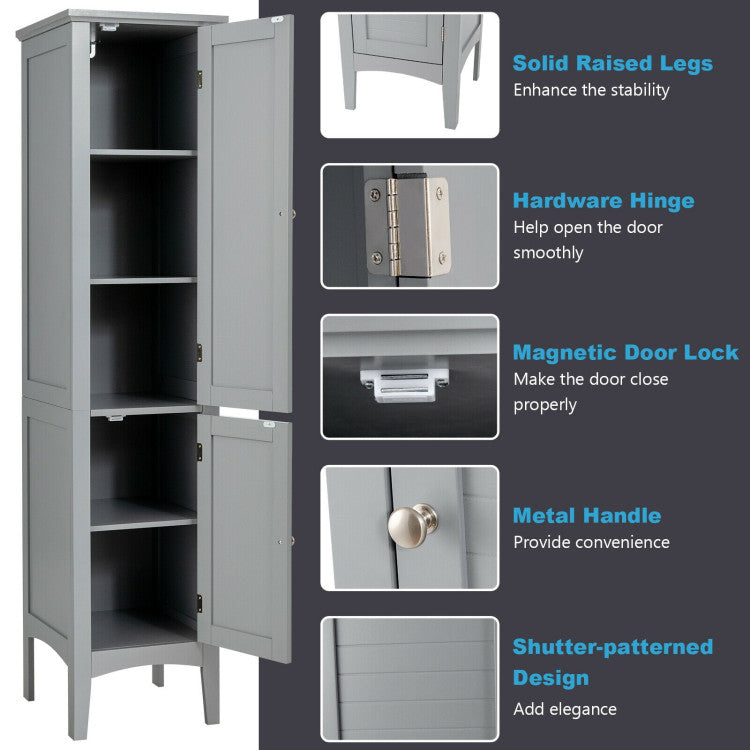 Freestanding Bathroom Storage Cabinet for Kitchen and Living Room