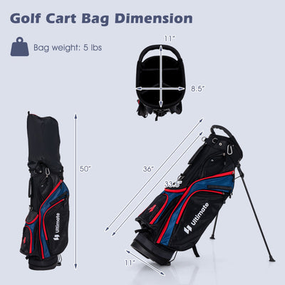 11 Pieces Portable Men’s Complete Golf Club Package Set with Non-Slip TPR Handle and Golf Stand Bag