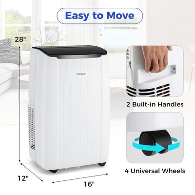 12000 BTU Portable Air Conditioner 4-in-1 AC Unit with Remote Control and 24h Timer