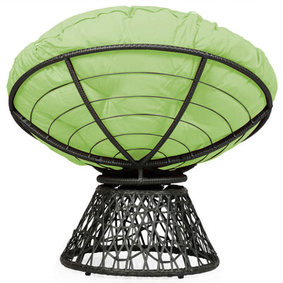 Rattan Papasan Chair Ergonomic 360-Degree Swivel with Soft Cushion