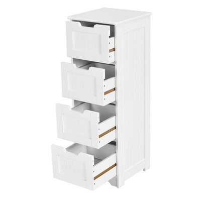 Free-Standing Side Storage Organizer with 4 Drawers