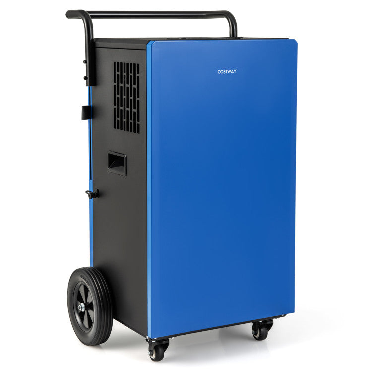 215 Pints Portable Commercial Grade Dehumidifier 8,000 Sq.Ft Industrial Dehumidifier with 24H Timer and Lockable Wheels for Warehouse Basement