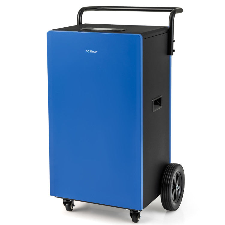 215 Pints Portable Commercial Grade Dehumidifier 8,000 Sq.Ft Industrial Dehumidifier with 24H Timer and Lockable Wheels for Warehouse Basement