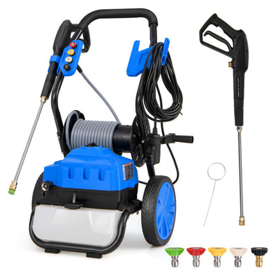 2300 PSI 1.8 GPM Electric Pressure Washer Portable High Pressures Cleaning Machine with Safety Lock and 5 Nozzles for Car Driveway