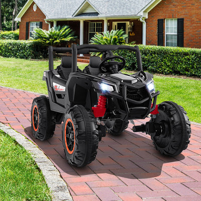 24V 2-Seater Kids Ride On UTV Off-Road Truck Battery Powered Toy Car with Remote Control and Suspension Spring System