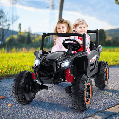 24V 2-Seater Kids Ride On UTV Off-Road Truck Battery Powered Toy Car with Remote Control and Suspension Spring System