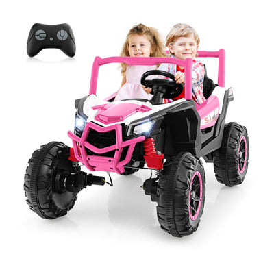 24V 2-Seater Kids Ride On UTV Off-Road Truck Battery Powered Toy Car with Remote Control and Suspension Spring System