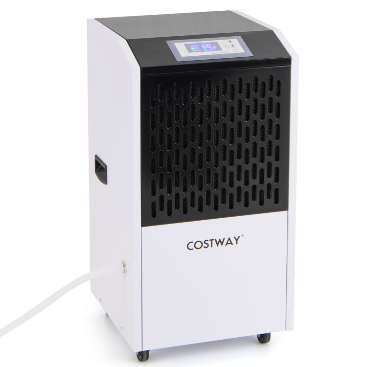 250 Pints Portable Commercial Dehumidifier Heavy Duty Industrial Dehumidifier with Auto Defrost Function and 24H Timer for Large Spaces Up To 8500 Sq.Ft