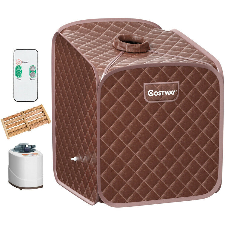 2L Portable Folding Steam Sauna Spa Tent with Remote Control and Adjustable Temperature Levels