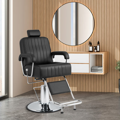 360 Degrees Swivel Salon Chair Heavy Duty Hydraulic Recline Barber Chairs with Adjustable Headrest and Backrest