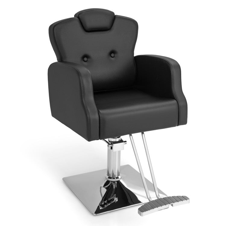 360° Swivel Salon Chair Heavy Duty Barber Hairstylist Chair with Adjustable Headrest and Seat Height