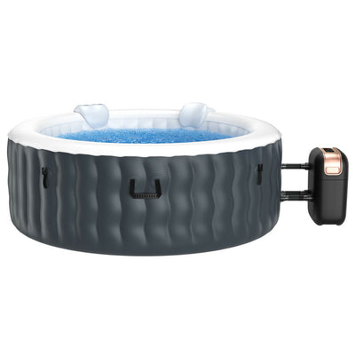 71" x 27" 4 Person Inflatable Hot Tub Spa with 108 Massage Bubble Air Jets and Filter Cartridge