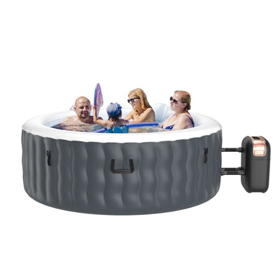 71" x 27" 4 Person Inflatable Hot Tub Spa with 108 Massage Bubble Air Jets and Filter Cartridge