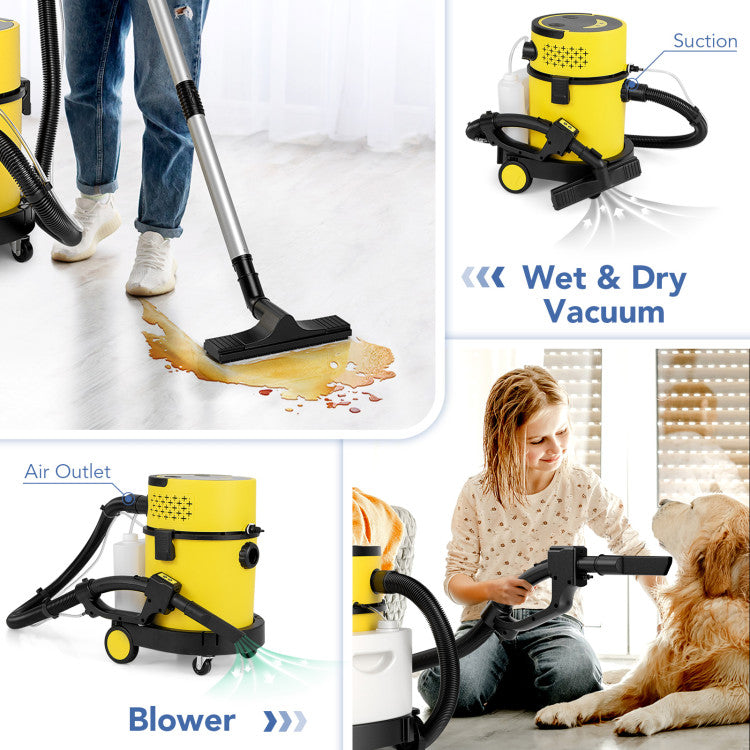 4-in-1 Portable Wet Dry Vacuum Cleaner Shampoo Carpet & Upholstery  Cleaner Machine with Remote Control and Attachments