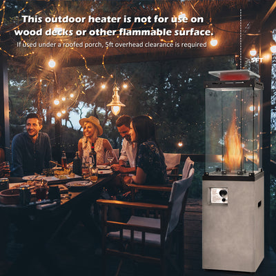 41000 BTU Outdoor Propane Gas Heater with Waterproof Cover and Lockable Wheels