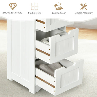 Free-Standing Side Storage Organizer with 4 Drawers