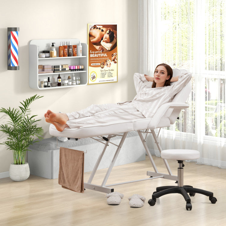 73 Inch Massage Bed Facial Chair Set 3-Section Convertible Tattoo Esth ...