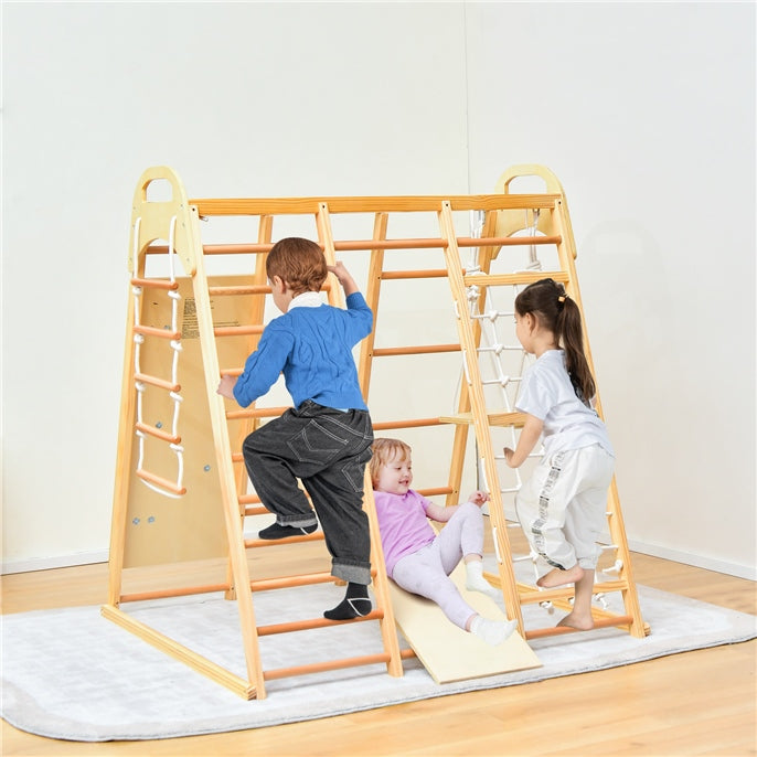 Indoor wooden climbing toys for toddlers on sale