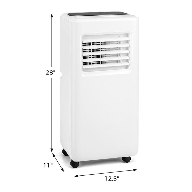 8000 BTU Portable Air Conditioner 3-in-1 AC Unit with Dehumidifier and Remote Control