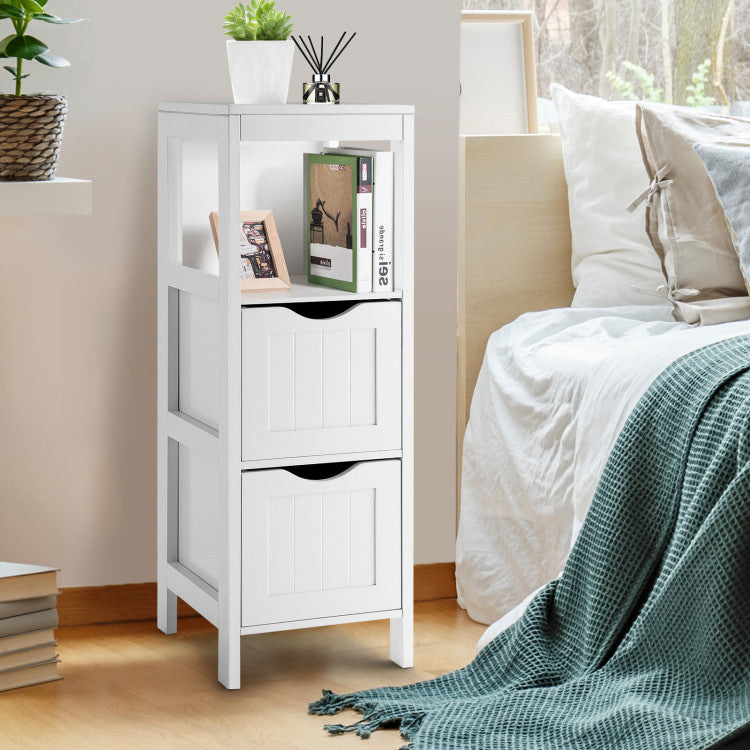 Freestanding Storage Cabinet with 2 Removable Drawers for Bathroom