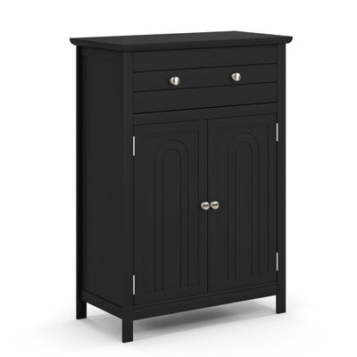 2-Door Freestanding Bathroom Cabinet with Drawer and Adjustable Shelf