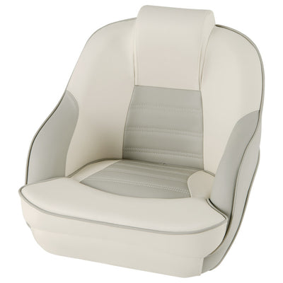 Captain Bucket Seat Pontoon Boat Seats High Back Boat Sightseeing Chair with Curve Armrest and Waterproof PVC Leather