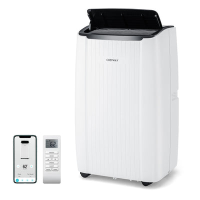 12000/14000 BTU Portable Air Conditioner 5-in-1 Smart WiFi Enabled AC Unit with 24H Timer and Remote Control