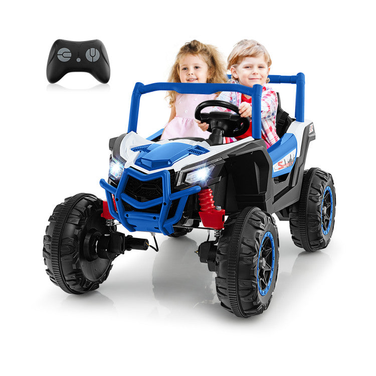 24V 2-Seater Kids Ride On UTV Off-Road Truck Battery Powered Toy Car with Remote Control and Suspension Spring System