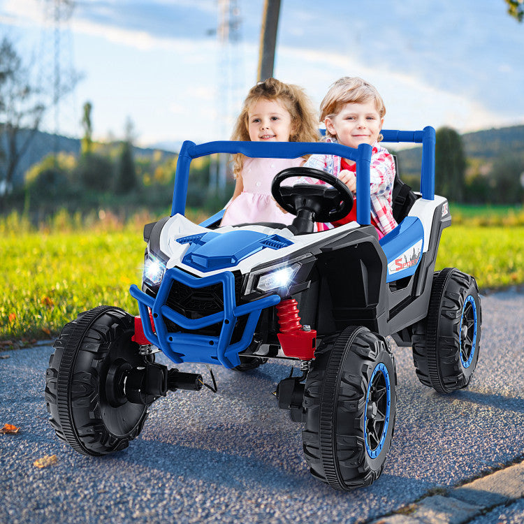 24V 2-Seater Kids Ride On UTV Off-Road Truck Battery Powered Toy Car with Remote Control and Suspension Spring System