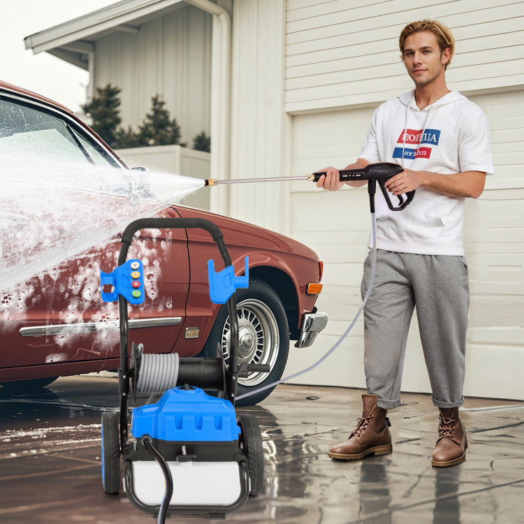 2300 PSI 1.8 GPM Electric Pressure Washer with Wheels and 5 Quick Connect Nozzles