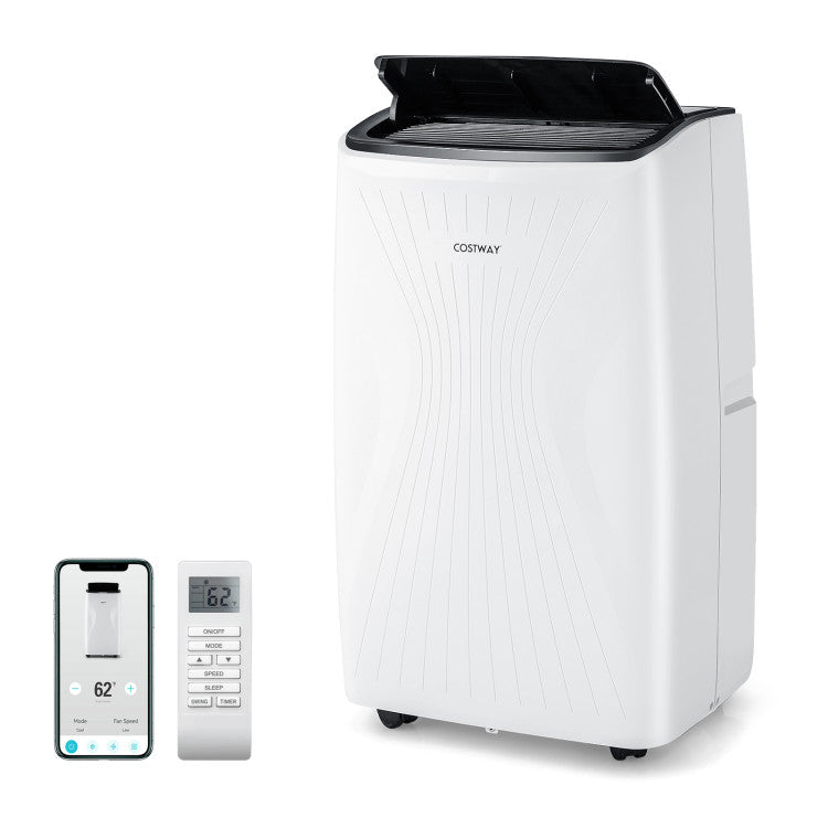 12000 BTU Portable Air Conditioner 5-IN-1 Quiet Cooling AC Unit with Remote Control and 24H Timer for Room up to 450 sq.ft.