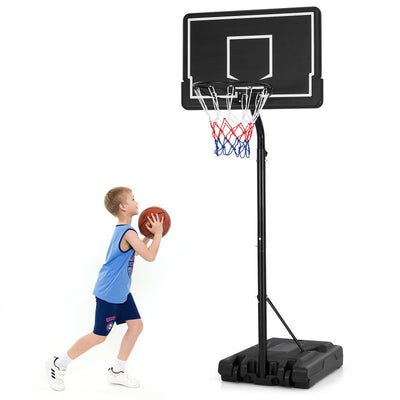 Outdoor Portable Basketball Hoop 6.9-8.5 FT Adjustable Basketball Goal System with Shatterproof PC Backboard and Fillable Base