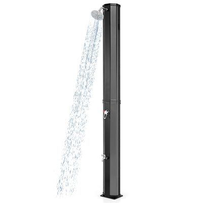 7.5 Feet 15.9 Gallon Solar Heated Outdoor Shower with Shower Head