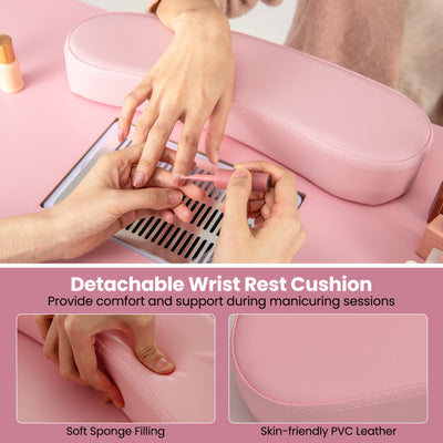 Manicure Table Nail Desk with Electric Dust Collector and 3 Dust Bags