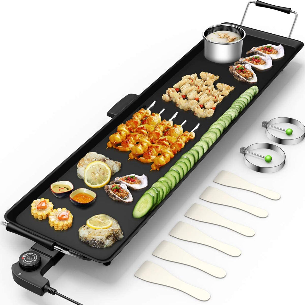 Extra Large Nonstick Electric Griddle for Teppanyaki Hibachi Grill (35)