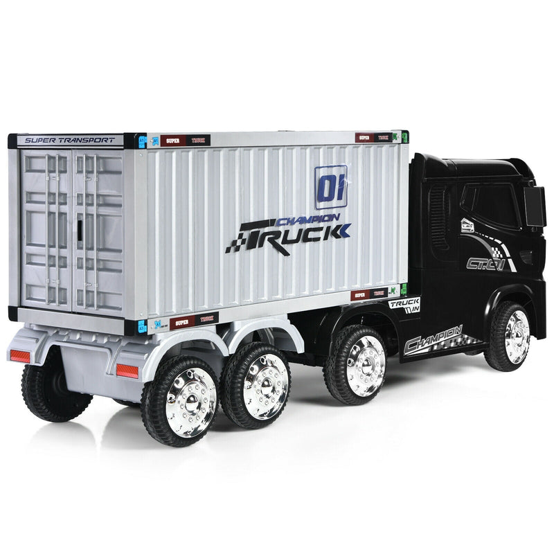 12V Kids Semi-Truck with Container and Remote Control