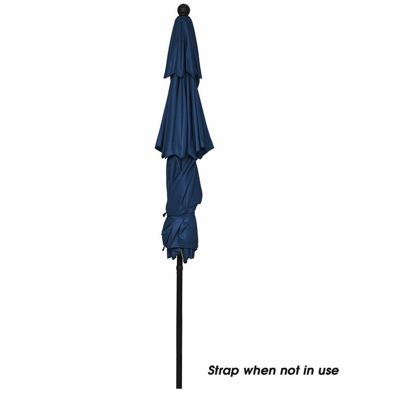 10 Feet 3 Tier Outdoor Patio Umbrella with Double Vented