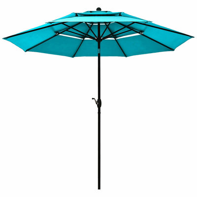 10 Feet 3 Tier Outdoor Patio Umbrella with Double Vented