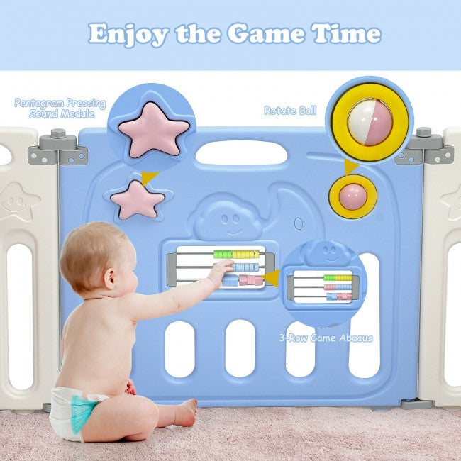 16-Panel Foldable Baby Playpen Kids Activity Center