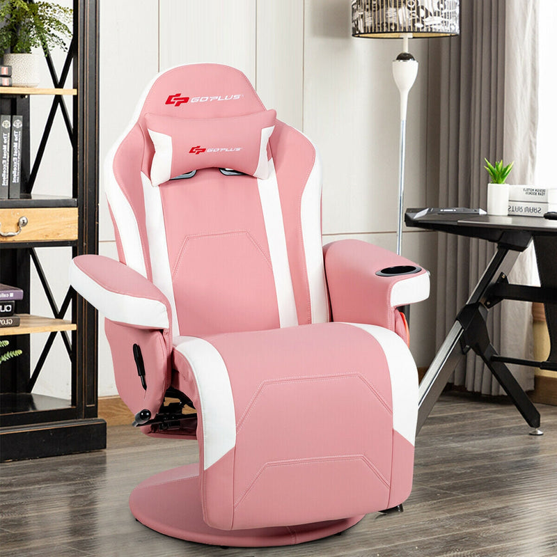 Ergonomic High Back Massage Gaming Chair with Pillow