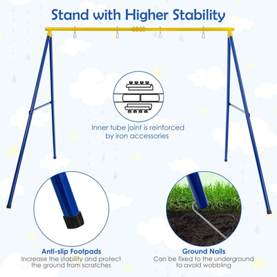 660 LBS Extra-Large A-Shaped Swing Stand with Anti-Slip Footpads