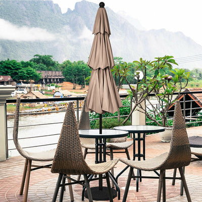 10 Feet 3 Tier Outdoor Patio Umbrella with Double Vented