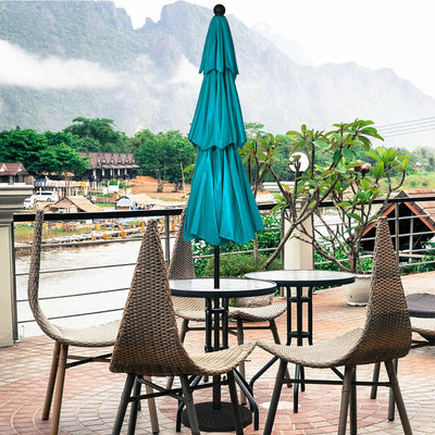 10 Feet 3 Tier Outdoor Patio Umbrella with Double Vented