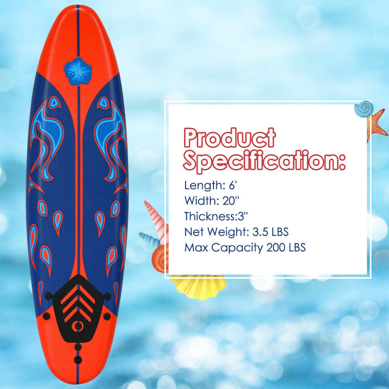 6 Feet Surf Foamie Boards Surfing Beach Surfboard