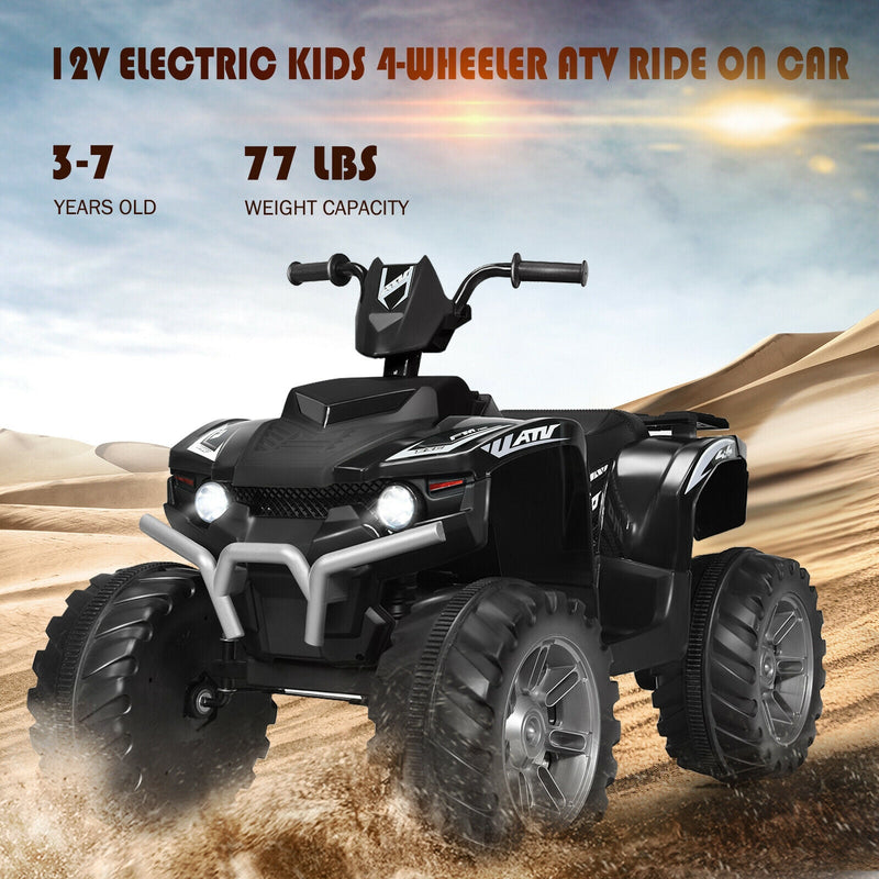 12V Kids Electric 4-Wheeler ATV Quad Ride On Car with LED Light