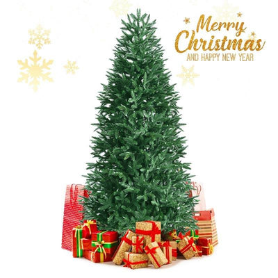 6FT Artificial Christmas Tree with 2 Lighting Colors and 9 Flash Modes