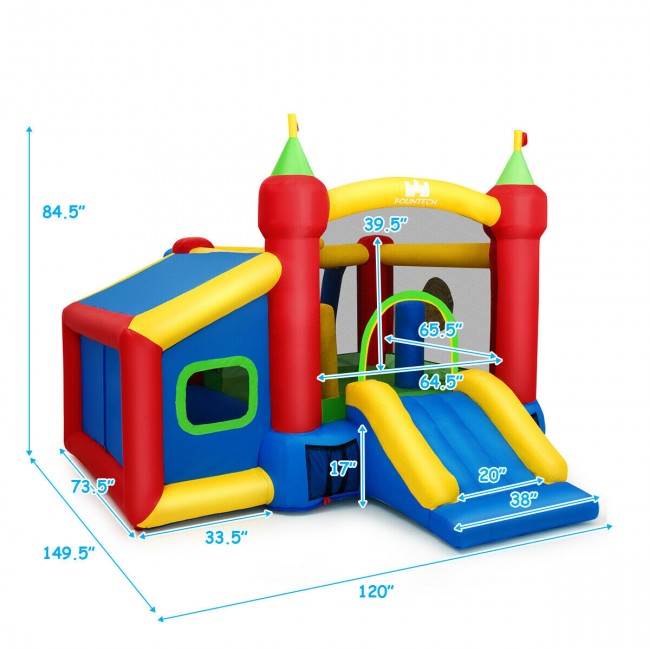 Kids Gift Inflatable Bounce House with 480W Blower